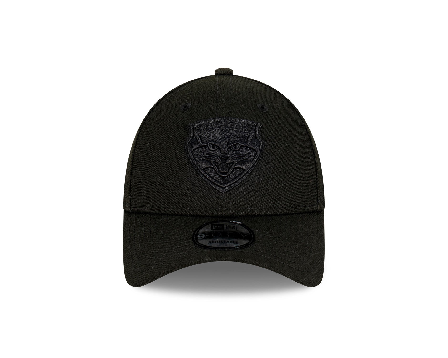 New Era 9Forty AFL Geelong Cats Black On Black
