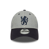 New Era 9Forty EPL Pinstripe Chelsea FC Lion Crest Ivory Navy