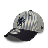 New Era 9Forty EPL Pinstripe Chelsea FC Lion Crest Ivory Navy