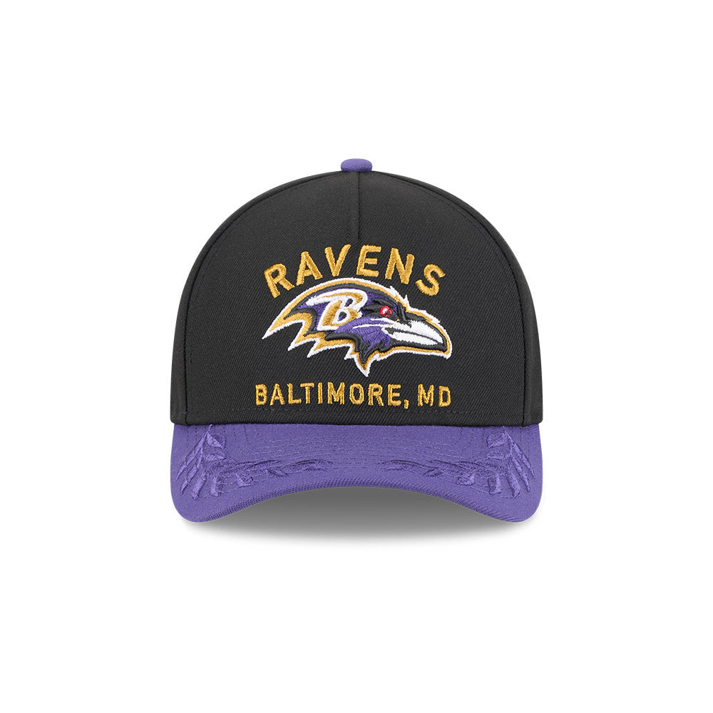 New Era 9Forty Mid Crown A-Frame NFL 25 Draft Baltimore Ravens Black
