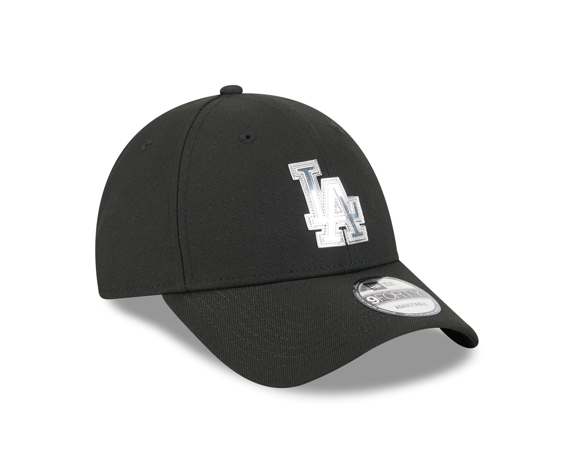 New Era 9Forty MLB Liquid Metal Los Angeles Dodgers Black