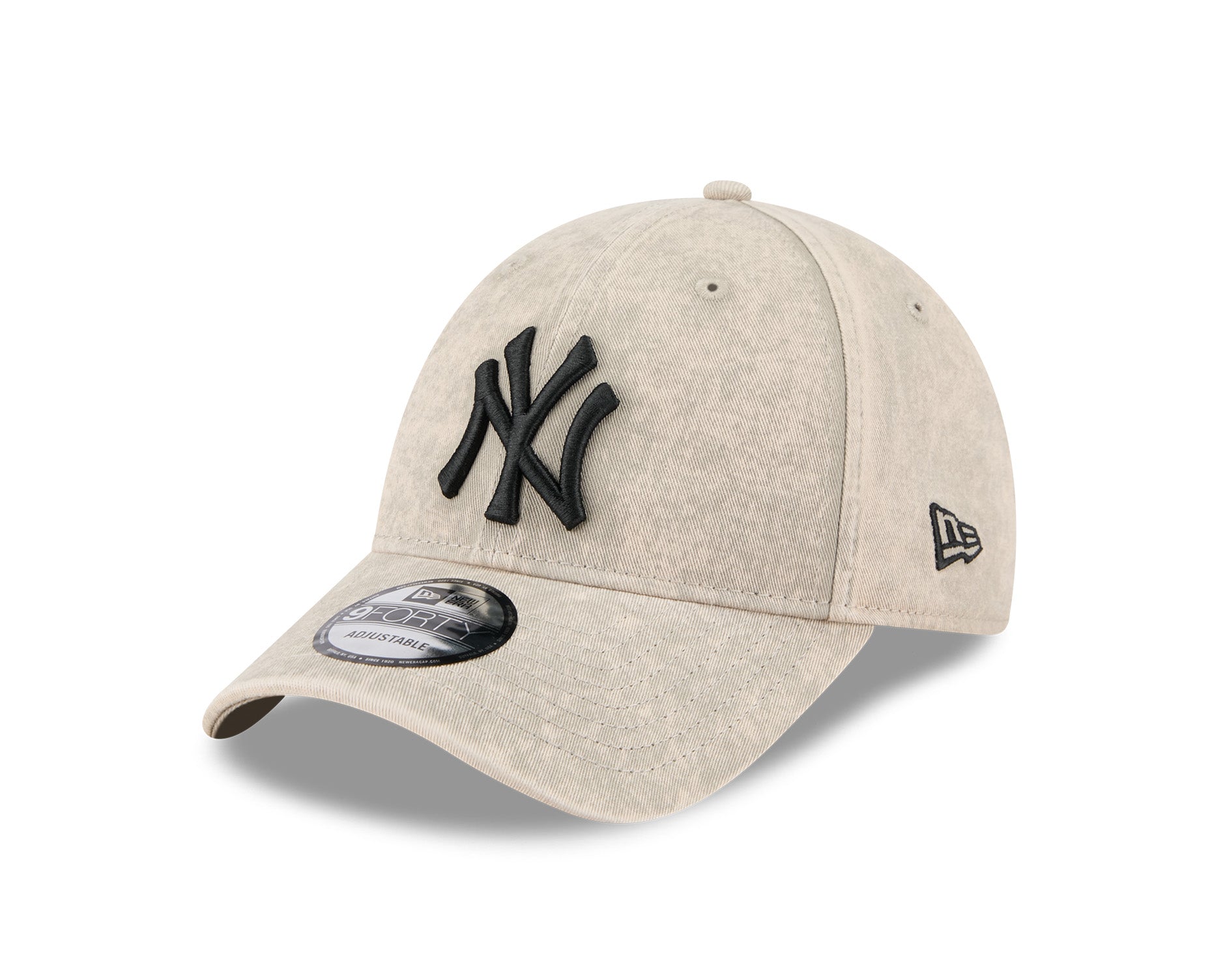 New Era 9Forty MLB Washed Pebble Black New York Yankees