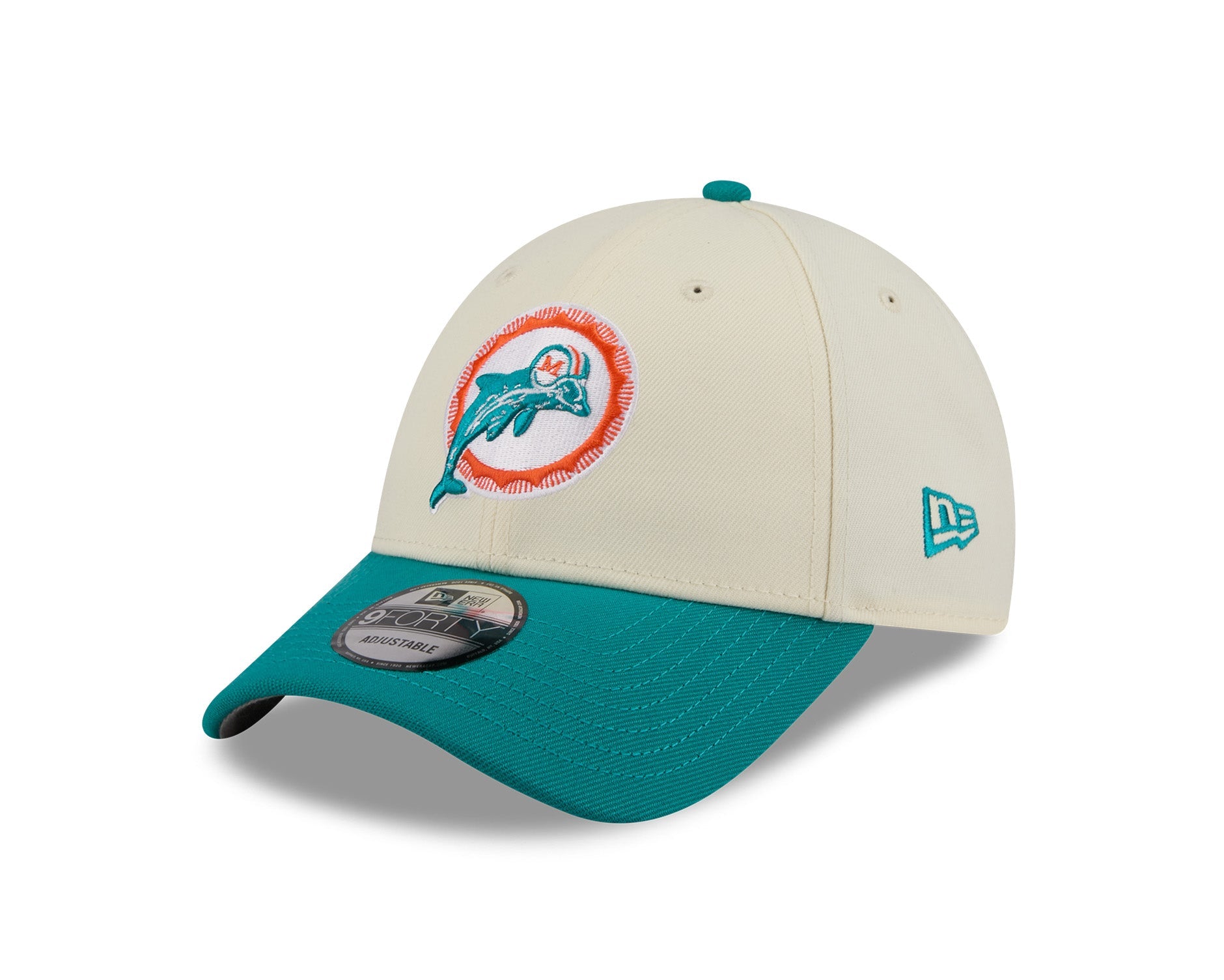 New Era 9Forty NFL Historic Miami Dolphins Chrome White/OTC