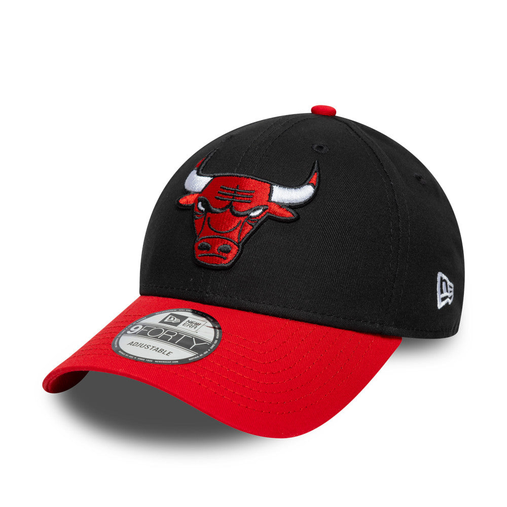 New Era 9Forty Snapback NBA 2Tone Champs Side Patch Chicago Bulls Black Red