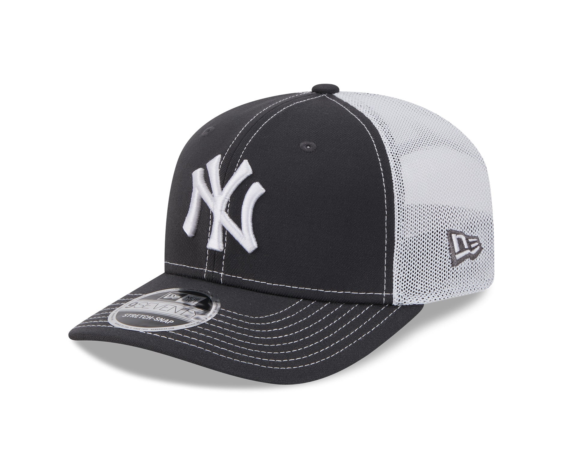 New Era 9Seventy MLB Contrast Trucker New York Yankees Graphite/White