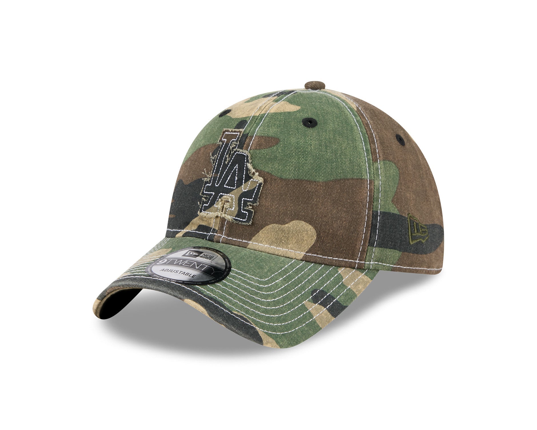 New Era 9Twenty MLB Frayed Los Angeles Dodgers Woodland Camo