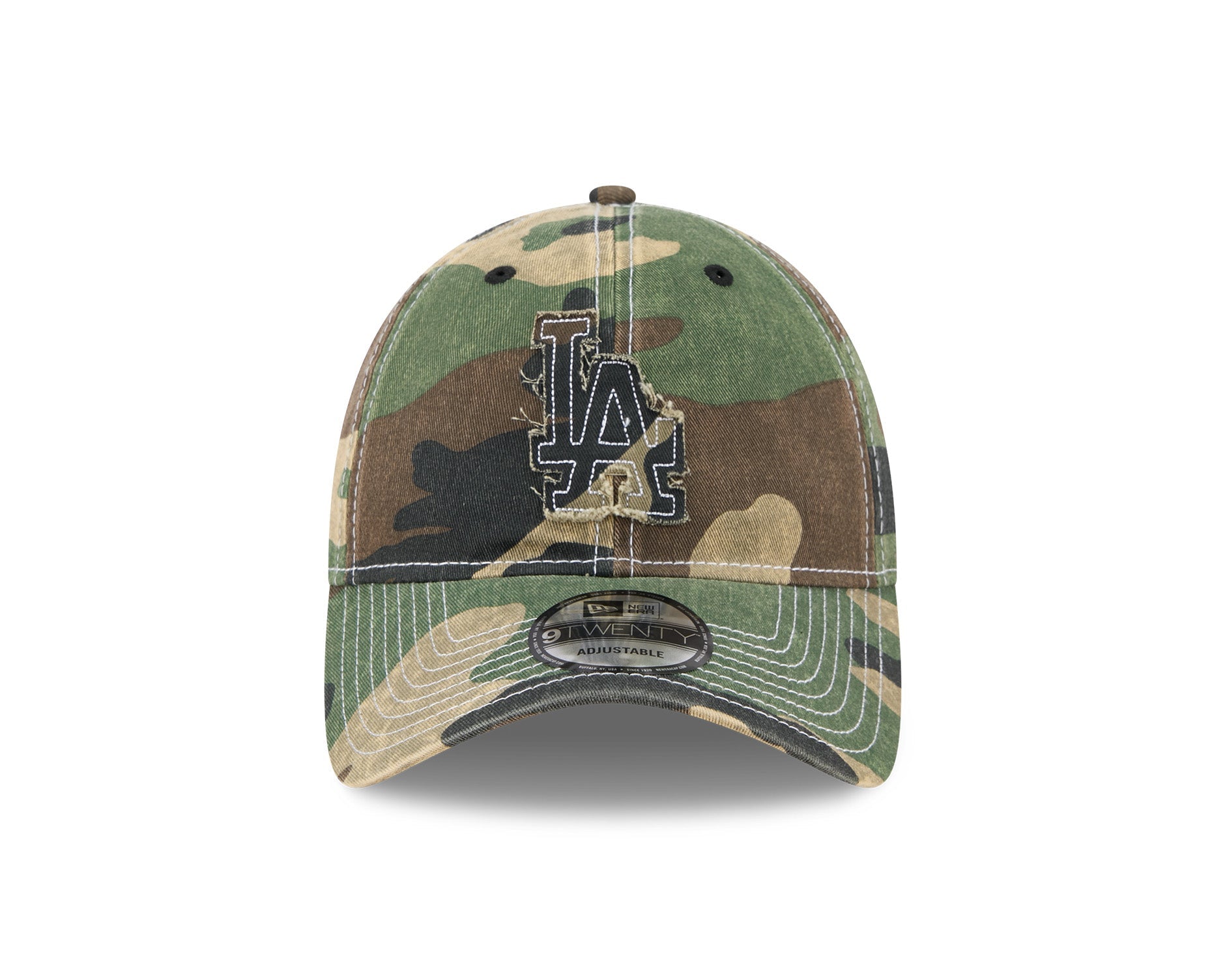 New Era 9Twenty MLB Frayed Los Angeles Dodgers Woodland Camo