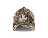 New Era 9Twenty MLB Real Tree Distressed Los Angeles Dodgers Orange Pop