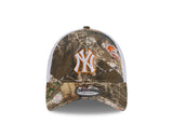 New Era 9Twenty MLB Real Tree Distressed New York Yankees Orange Pop