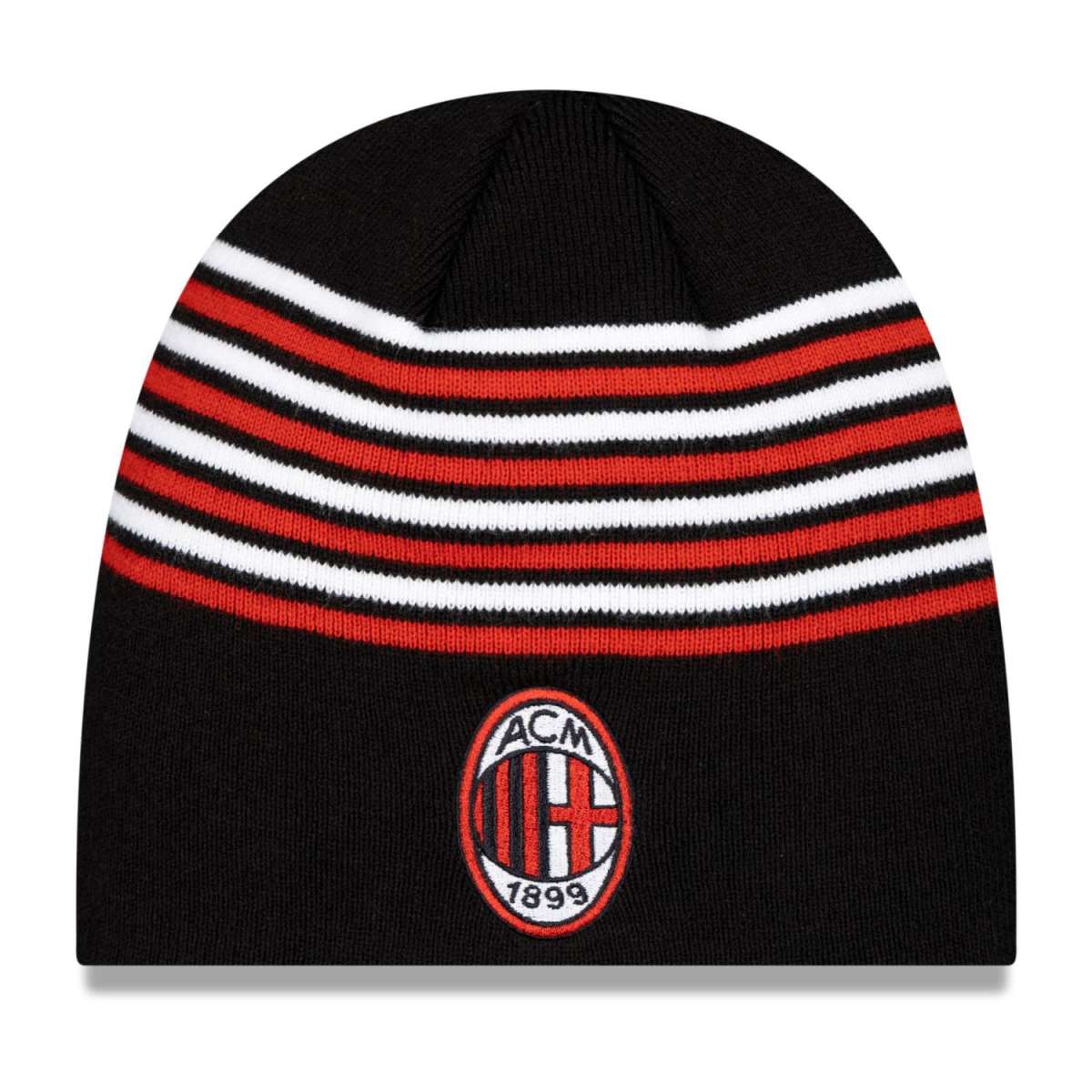 New Era Beanie AC Milan Stripe Skull Black