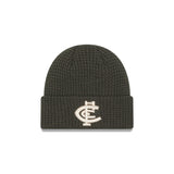 New Era Beanie AFL 2025 Dusty Charcoal Carlton Blues