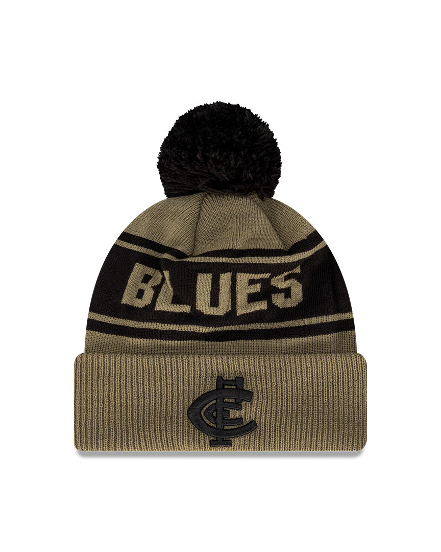 New Era Beanie AFL Olive Carlton Blues