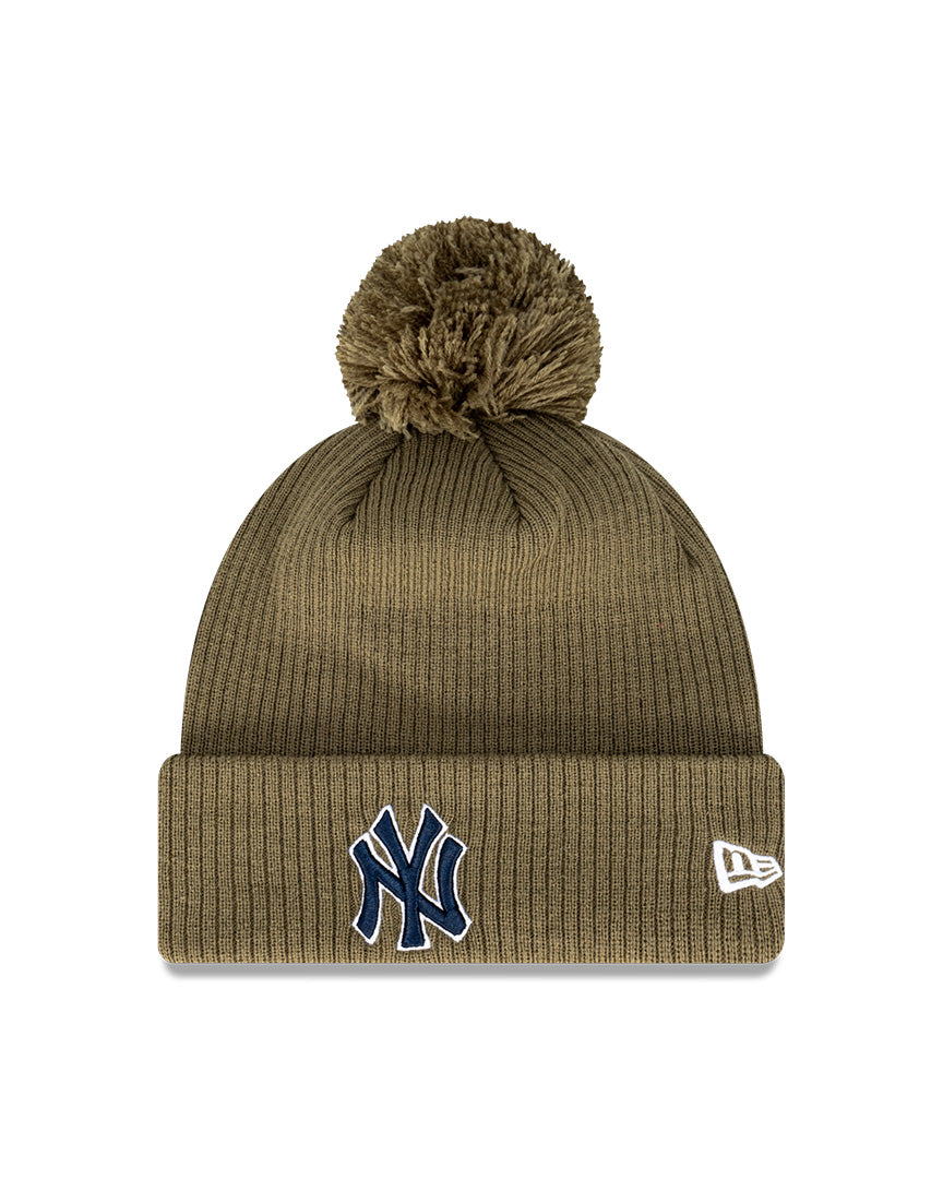 New Era Beanie MLB Olive OTC New York Yankees