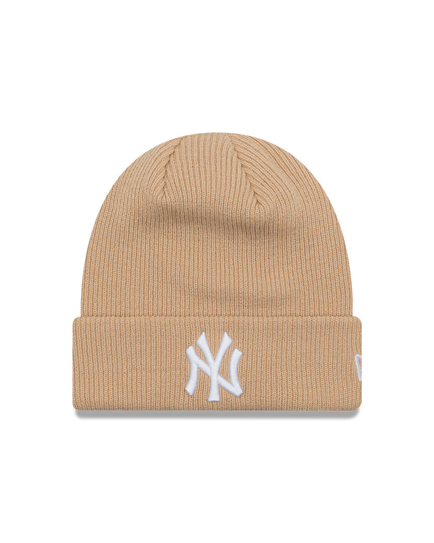 New Era Beanie MLB Seasonal New York Yankees Camel/White