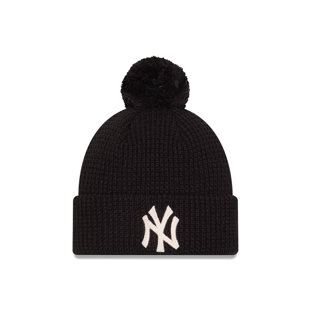 New Era Beanie MLB Waffle Chainstitch New York Yankees Black