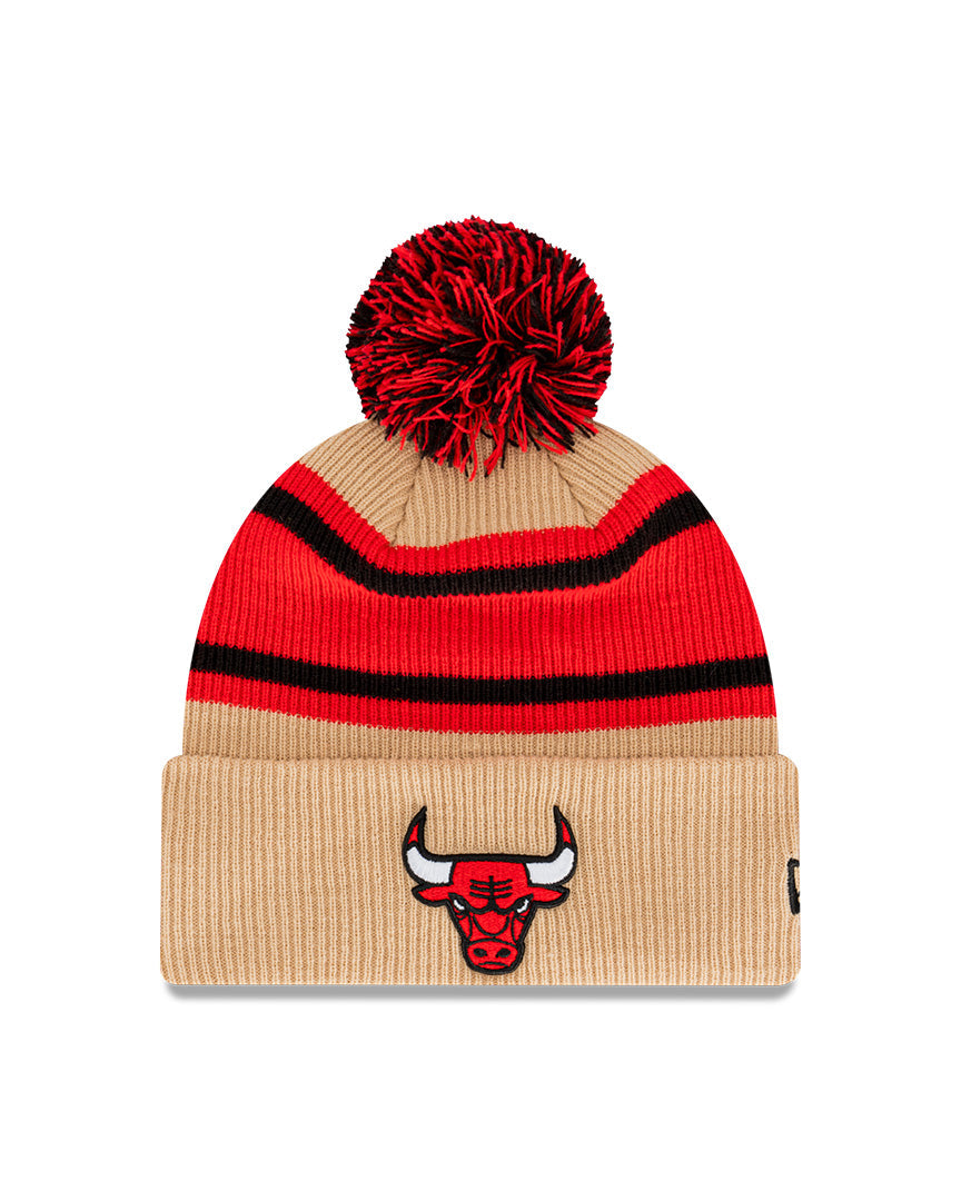 New Era Beanie NBA Camel Stripe Chicago Bulls