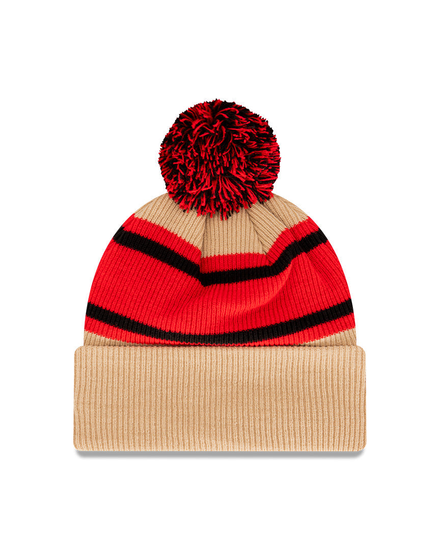 New Era Beanie NBA Camel Stripe Chicago Bulls