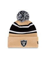 New Era Beanie NFL Camel Stripe Las Vegas Raiders