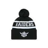 New Era Beanie NRL 2025 Black White Team Canberra Raiders