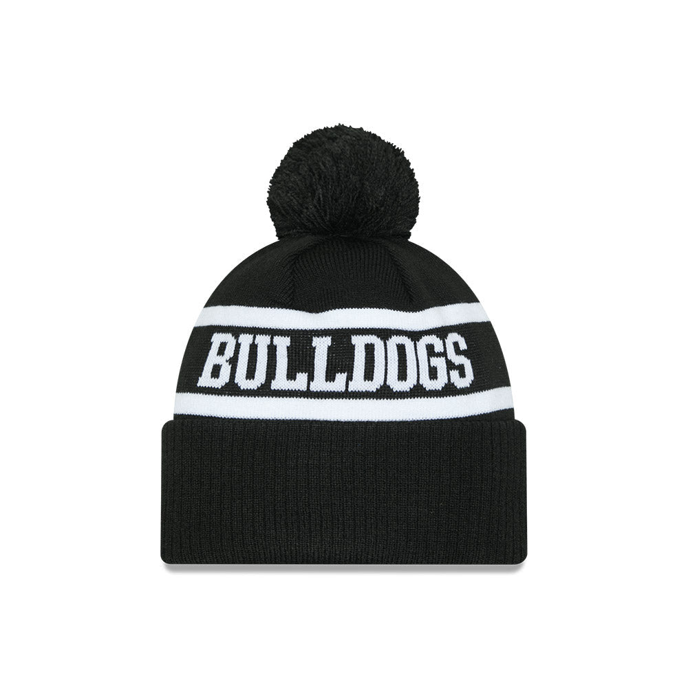 New Era Beanie NRL 2025 Black White Team Canterbury-Bankstown Bulldogs