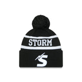 New Era Beanie NRL 2025 Black White Team Melbourne Storm