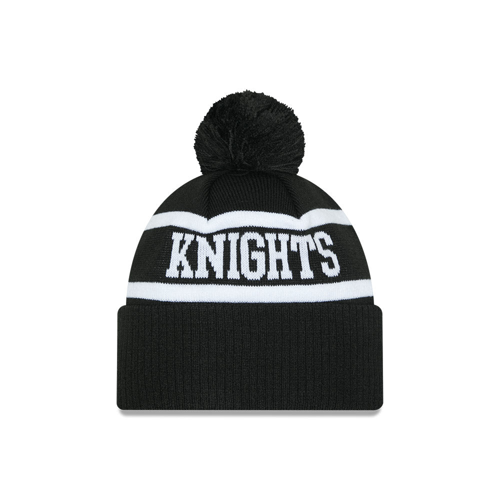 New Era Beanie NRL 2025 Black White Team Newcastle Knights