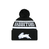 New Era Beanie NRL 2025 Black White Team South Sydney Rabbitohs