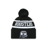 New Era Beanie NRL 2025 Black White Team Sydney Roosters