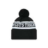 New Era Beanie NRL 2025 Black White Team Wests Tigers