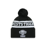 New Era Beanie NRL 2025 Black White Team Wests Tigers