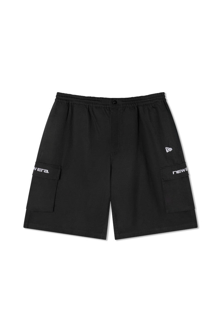 New Era Branded Eazy Cargo Shorts Black