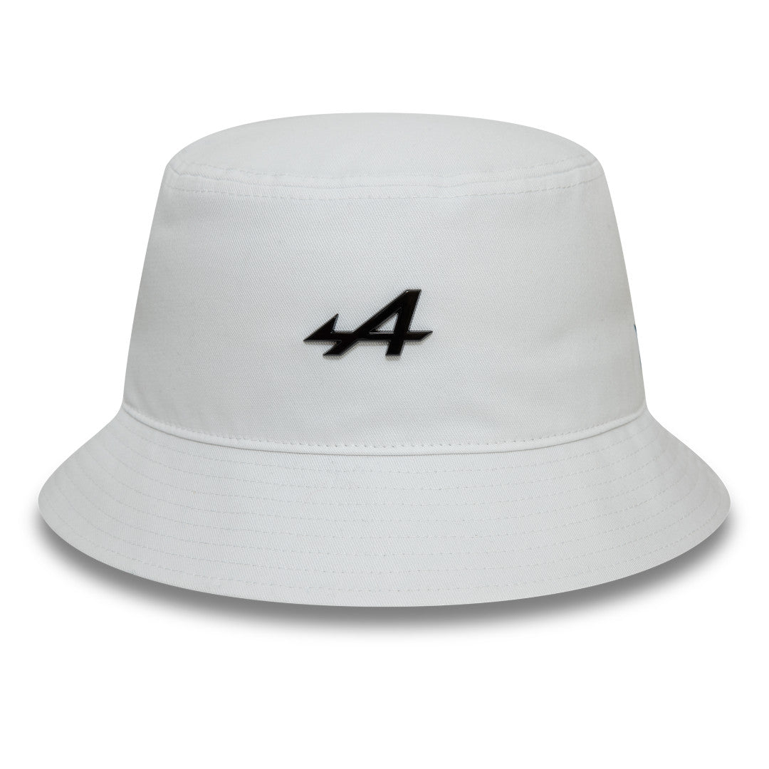 New Era Bucket Hat F1 Metal Badge Tapered Renault White
