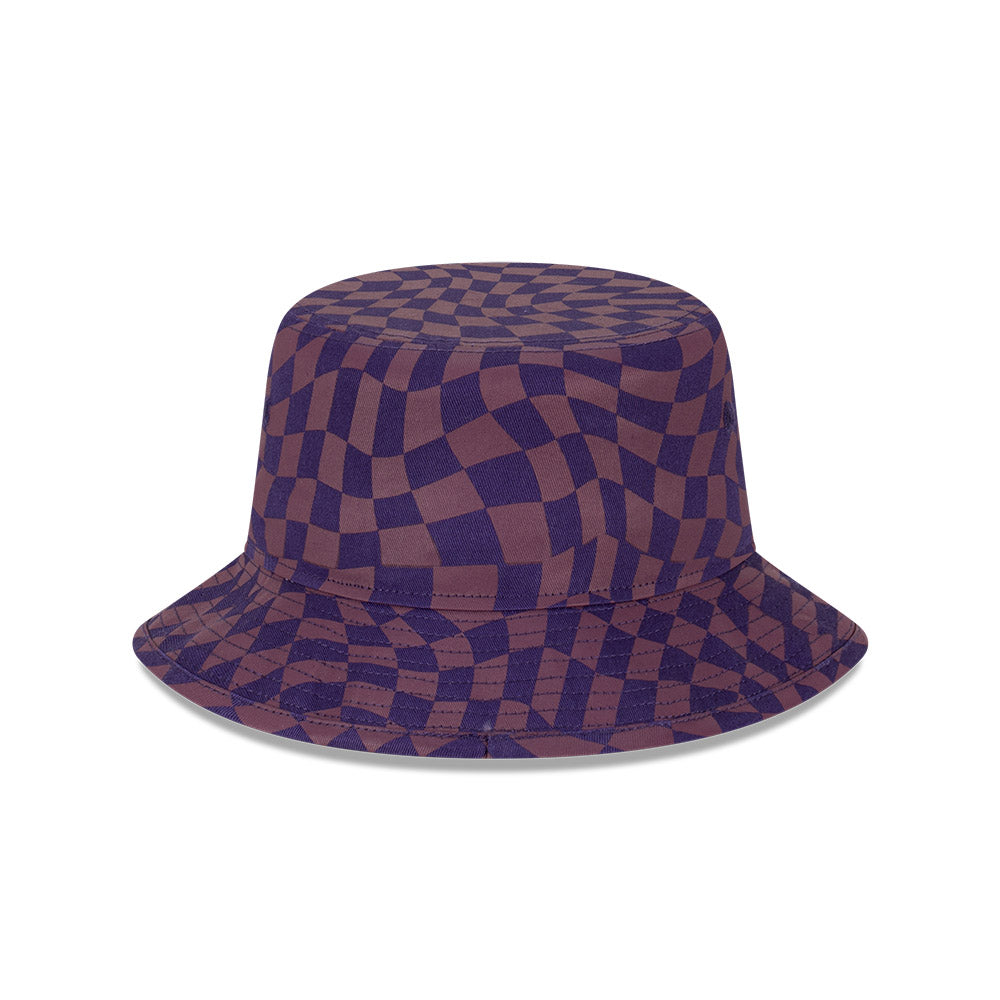 New Era Bucket MLB Wrap Check New York Yankees Purple Dusk Damson