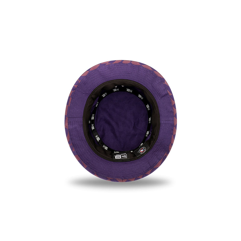 New Era Bucket MLB Wrap Check New York Yankees Purple Dusk Damson