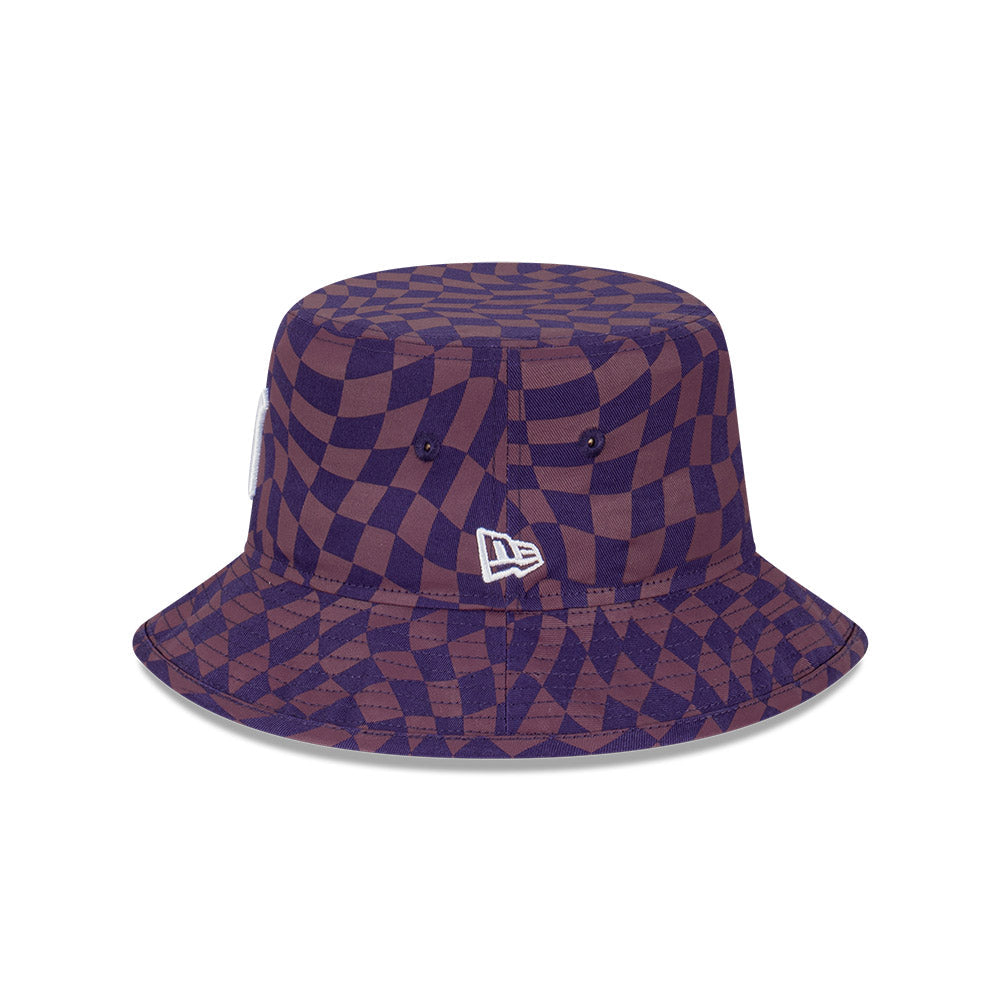 New Era Bucket MLB Wrap Check New York Yankees Purple Dusk Damson