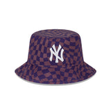 New Era Bucket MLB Wrap Check New York Yankees Purple Dusk Damson