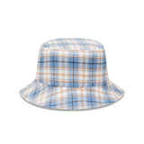 New Era Bucket Reversible Plaid Washed Denim Sky Blue