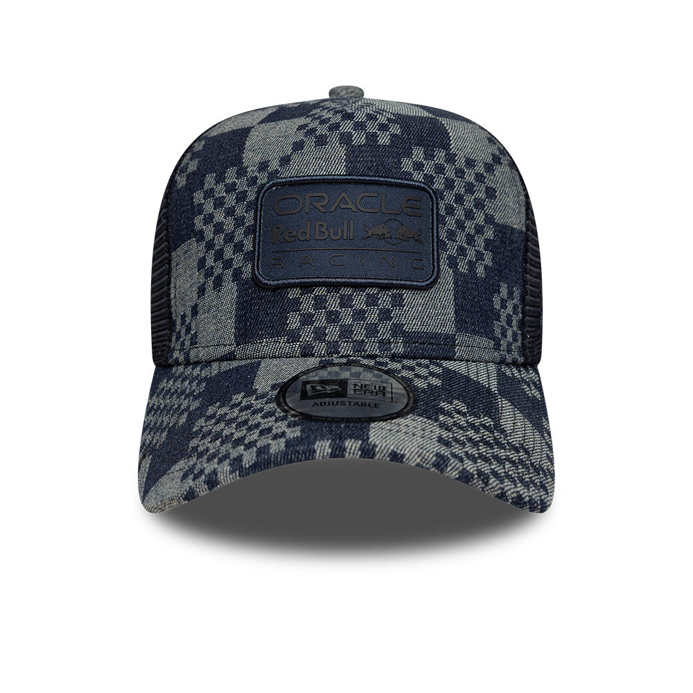 New Era E Frame Trucker F1 Patterned Denim Oracle Red Bull Racing