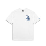 New Era MLB Denim & Plaid T-Shirt Los Angeles Dodgers White