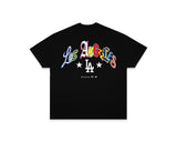 New Era MLB Multi Letter Tee Los Angeles Dodgers Black