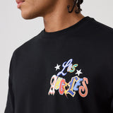 New Era MLB Multi Letter Tee Los Angeles Dodgers Black