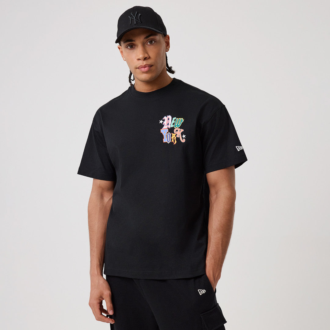 New Era MLB Multi Letter Tee New York Yankees Black