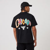 New Era NBA Multi Letter Tee Chicago Bulls Black