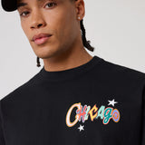 New Era NBA Multi Letter Tee Chicago Bulls Black