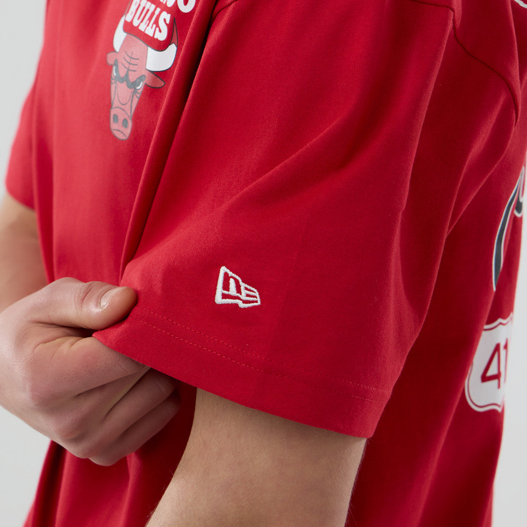 New Era NBA Repeat Tee Chicago Bulls Red