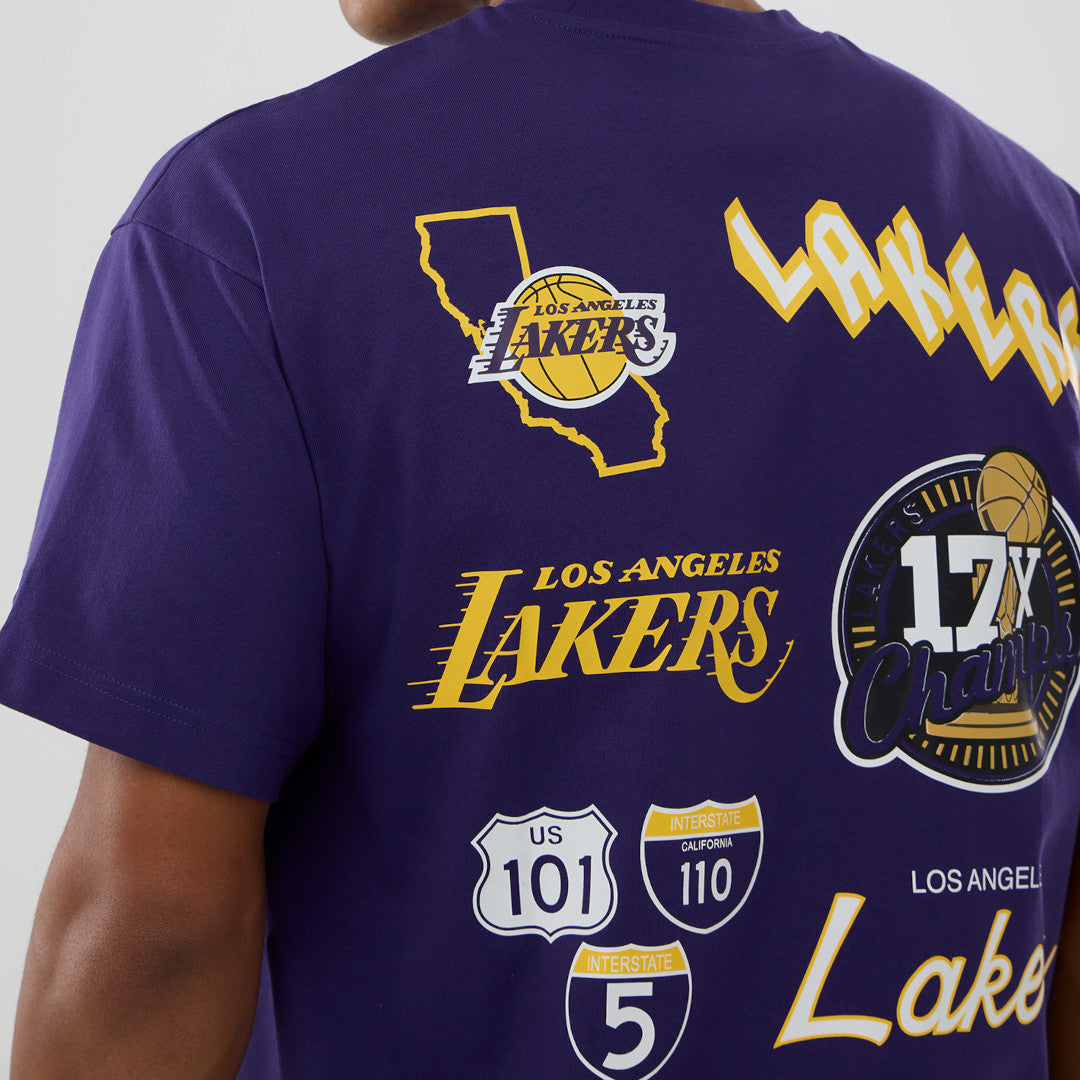 New Era NBA Repeat Tee Los Angeles Lakers Purple