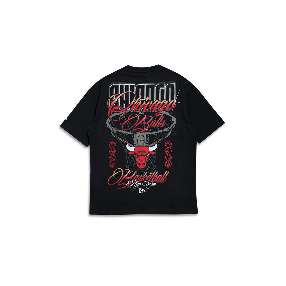 New Era NBA Street Soccer Oversized Tee Chicago Bulls Black