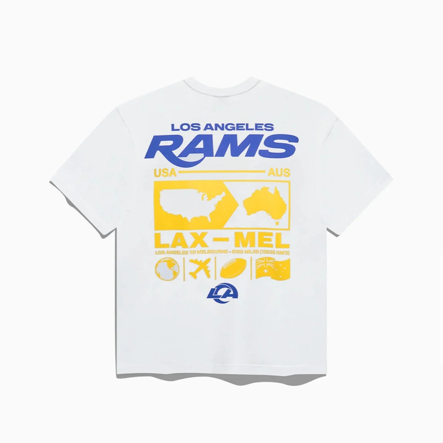 New Era NFL T-Shirt LAX To Melbourne Los Angeles Rams White