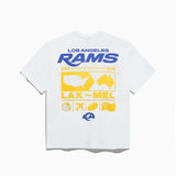 New Era NFL T-Shirt LAX To Melbourne Los Angeles Rams White