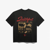 New Era NFL T-Shirt SFO To Melbourne San Francisco 49ers Black